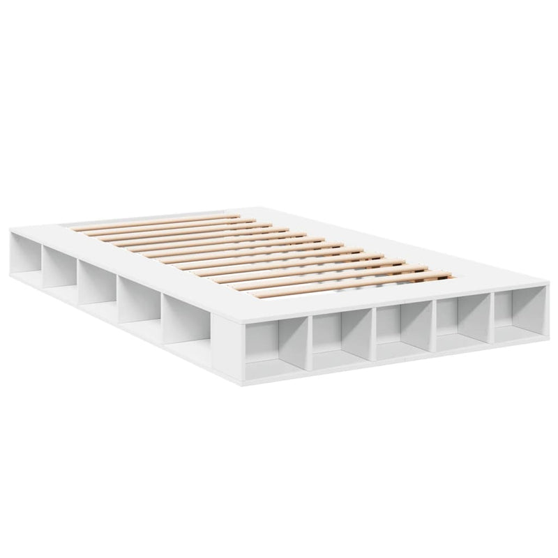 Cadru de pat, alb, 120x200 cm, lemn prelucrat