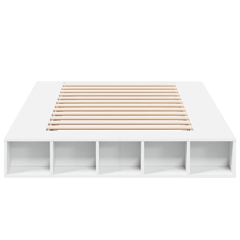 Cadru de pat, alb, 120x200 cm, lemn prelucrat