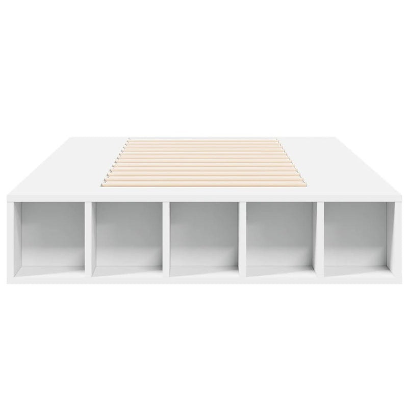 Cadru de pat, alb, 100x200 cm, lemn prelucrat