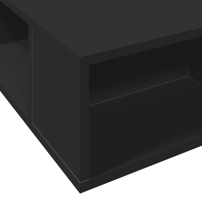 Cadru de pat, negru, 75x190 cm, lemn prelucrat