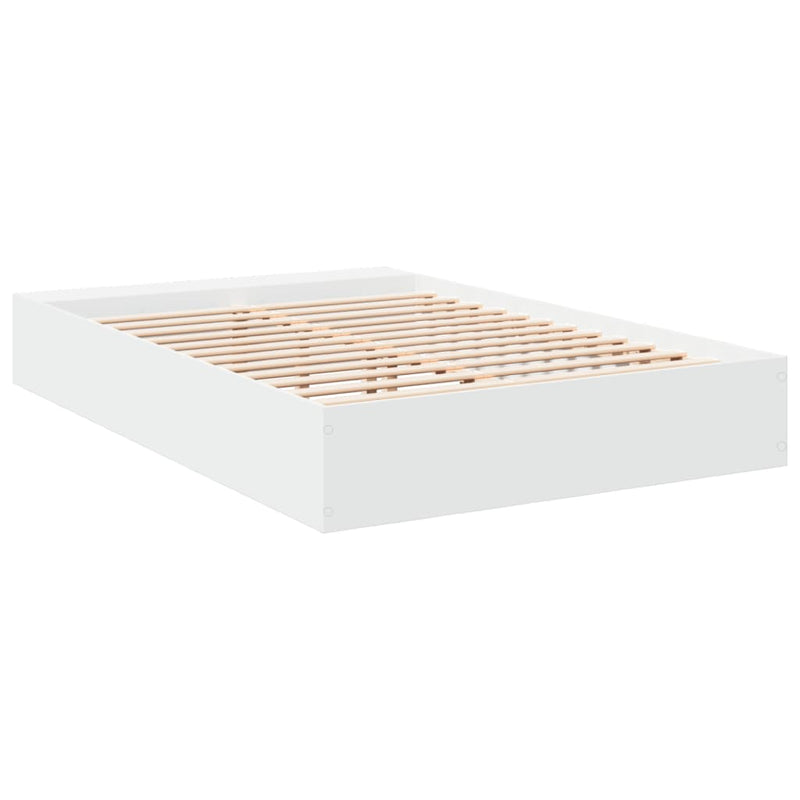 Cadru de pat, alb, 150x200 cm, lemn prelucrat