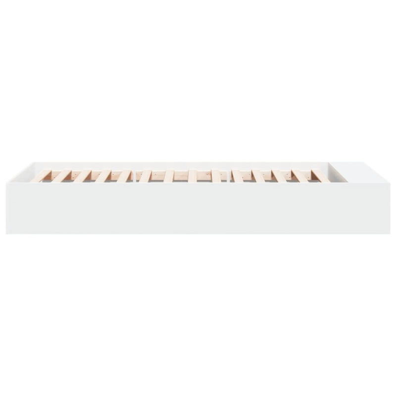 Cadru de pat, alb, 100x200 cm, lemn prelucrat