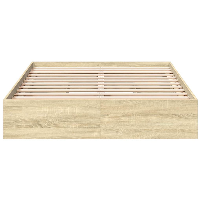 Cadru de pat cu sertare stejar sonoma 140x200 cm lemn prelucrat