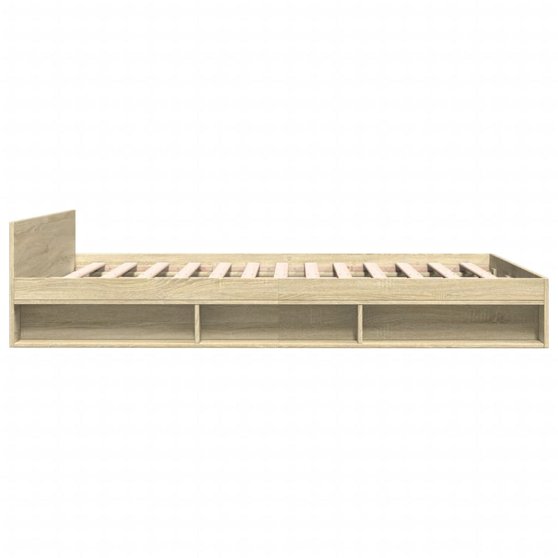 Cadru de pat cu sertare stejar sonoma 160x200 cm lemn prelucrat