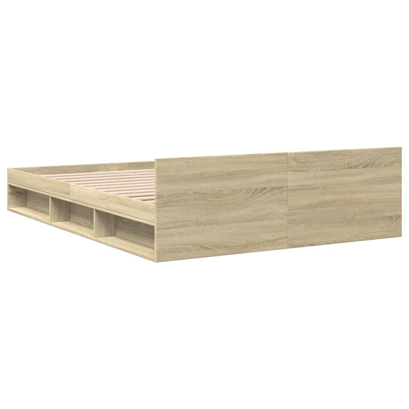 Cadru de pat cu sertare stejar sonoma 160x200 cm lemn prelucrat