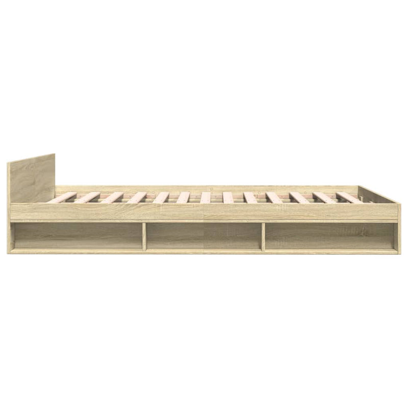 Cadru de pat cu sertare stejar sonoma 140x190 cm lemn prelucrat