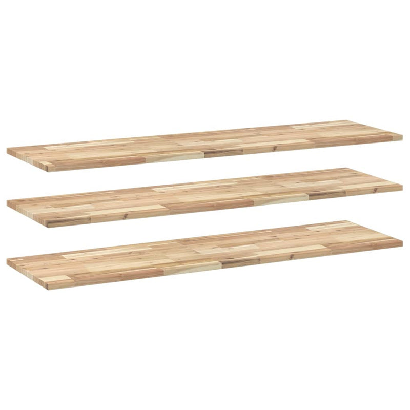 Rafturi suspendate 3 buc. 160x40x2cm lemn masiv acacia netratat