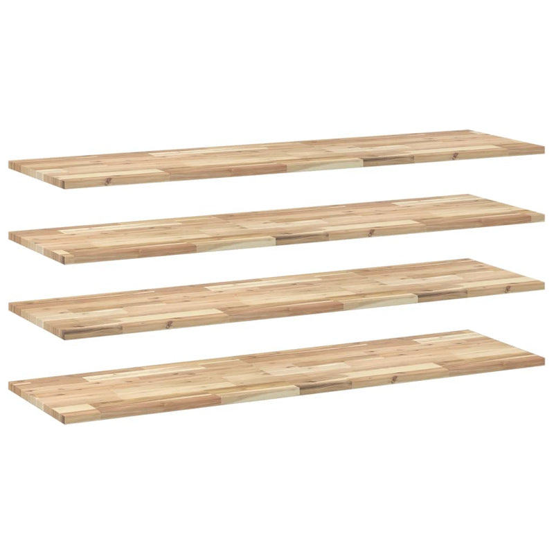 Rafturi plutitoare 4 buc. 140x40x2cm lemn masiv acacia netratat