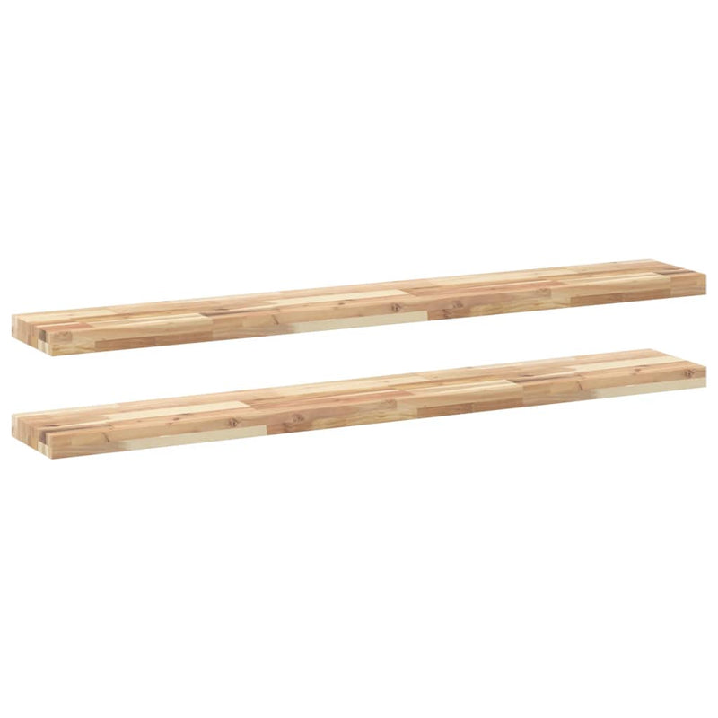 Rafturi suspendate 2 buc. 160x20x4cm lemn masiv acacia netratat