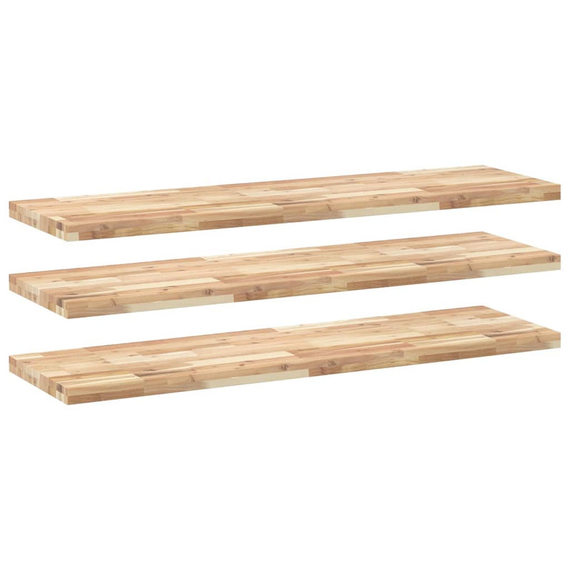 Rafturi suspendate 3 buc. 160x40x4cm lemn masiv acacia netratat