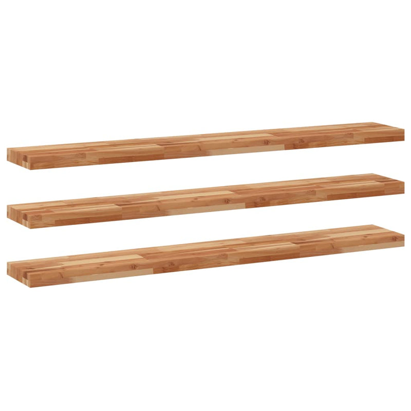 Rafturi suspendate 3 buc. 160x20x4cm lemn masiv acacia netratat