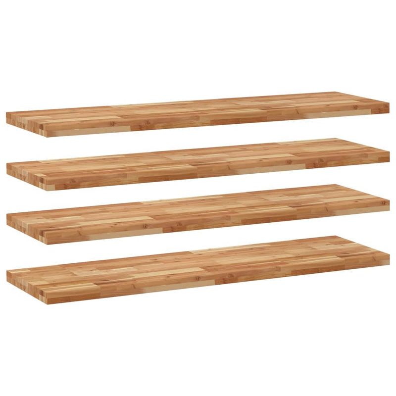 Rafturi suspendate 4 buc. 140x40x4cm lemn masiv acacia netratat
