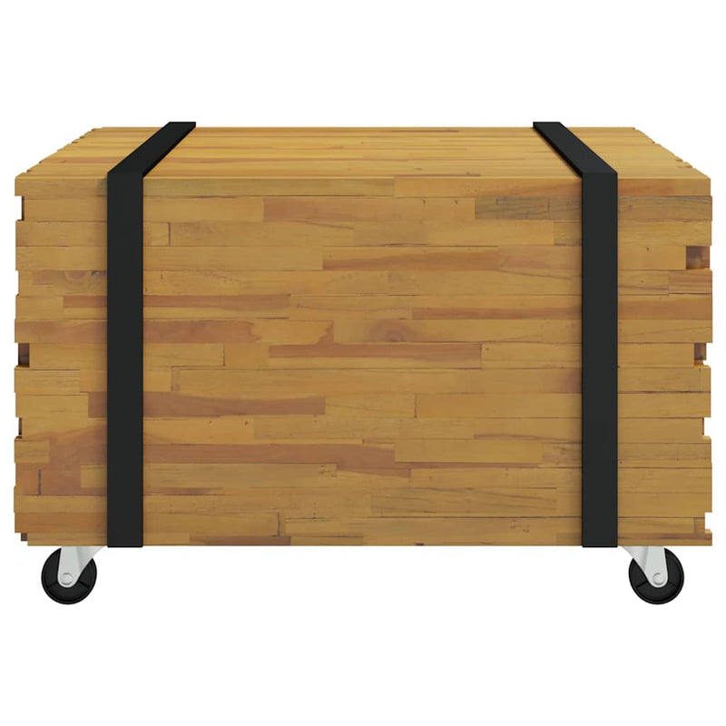 Masă de cafea Maro 60 x 60 x 38 cm Lemn solid de tec