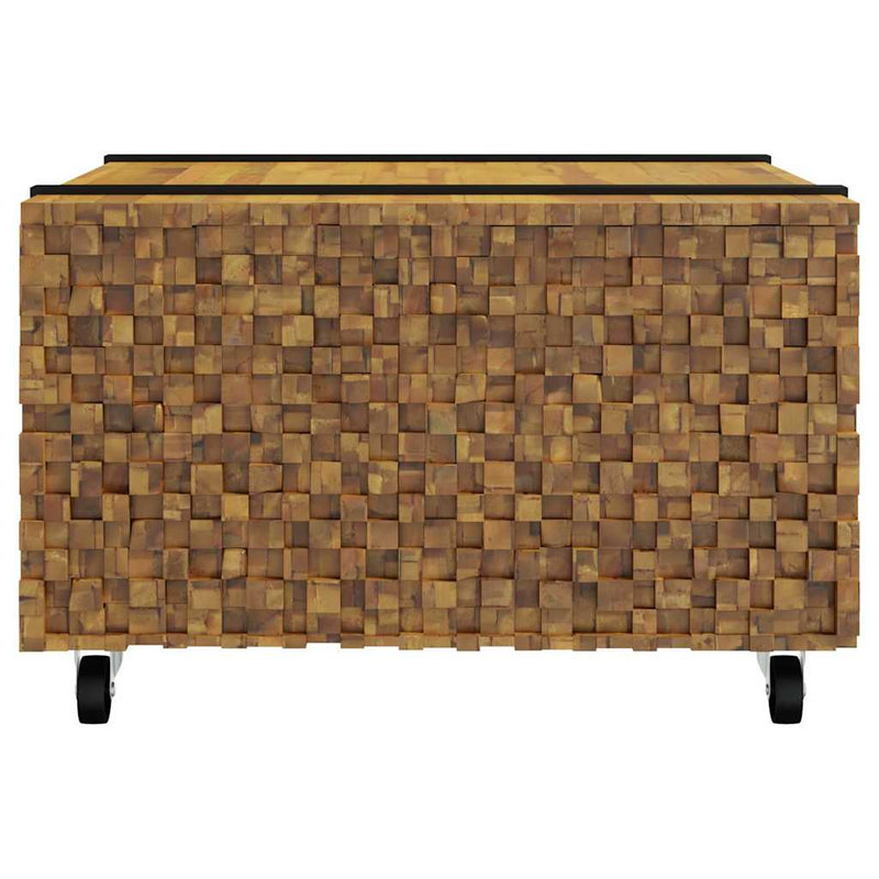 Masă de cafea Maro 60 x 60 x 38 cm Lemn solid de tec