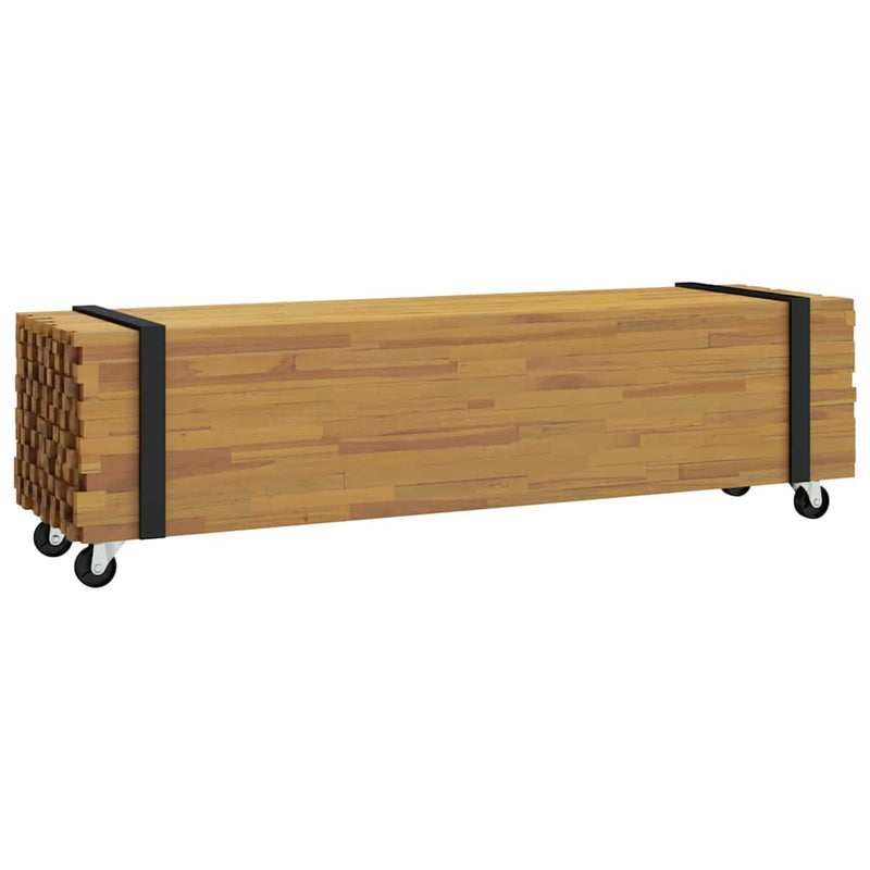 Support TV 110 x 30 x 30 cm Maro Lemn solid de tec