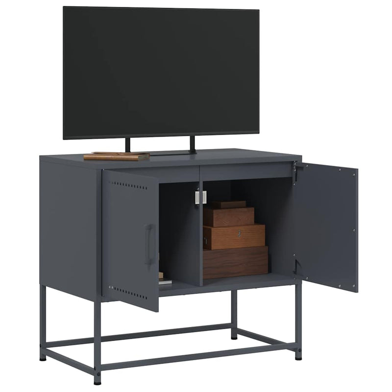 Dulap TV, antracit, 68,5x39x60,5 cm, oțel