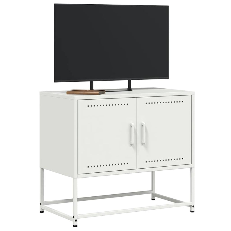 Dulap TV, alb, 68,5x39x60,5 cm, oțel