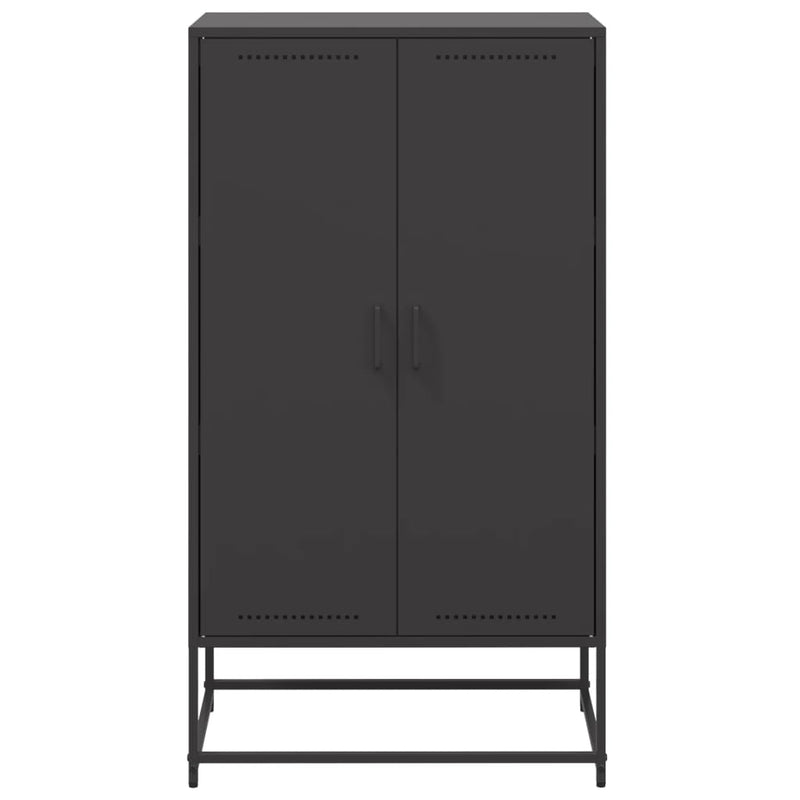 Dulap înalt, negru, 68,5x38,5x123,5 cm, oțel
