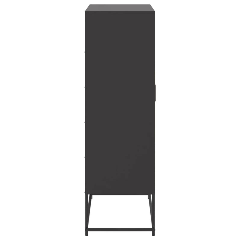 Dulap înalt, negru, 68,5x38,5x123,5 cm, oțel