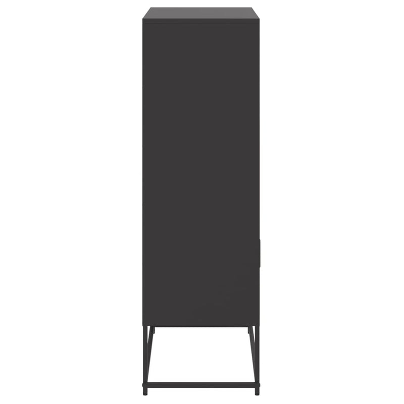Dulap înalt, negru, 68,5x38,5x123,5 cm, oțel