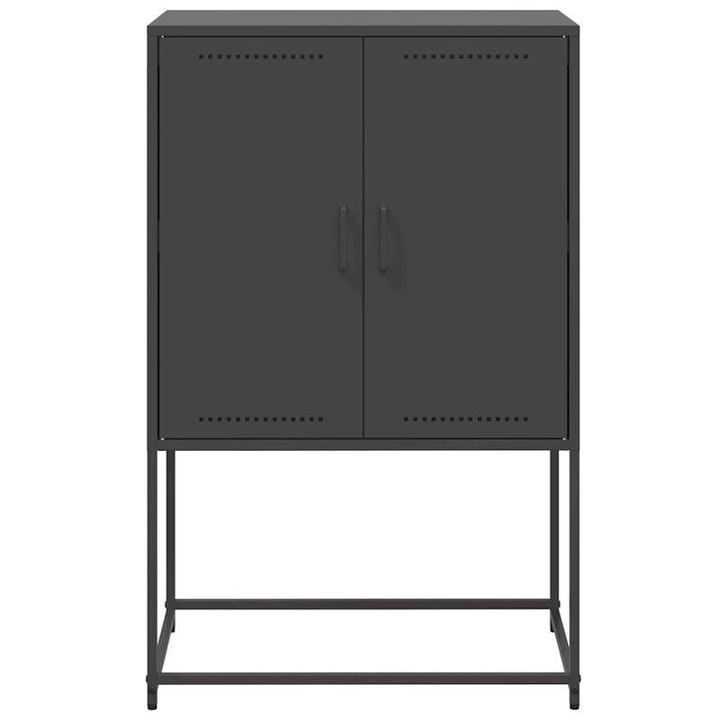 Dulap înalt, negru, 68,5x38,5x107 cm, oțel
