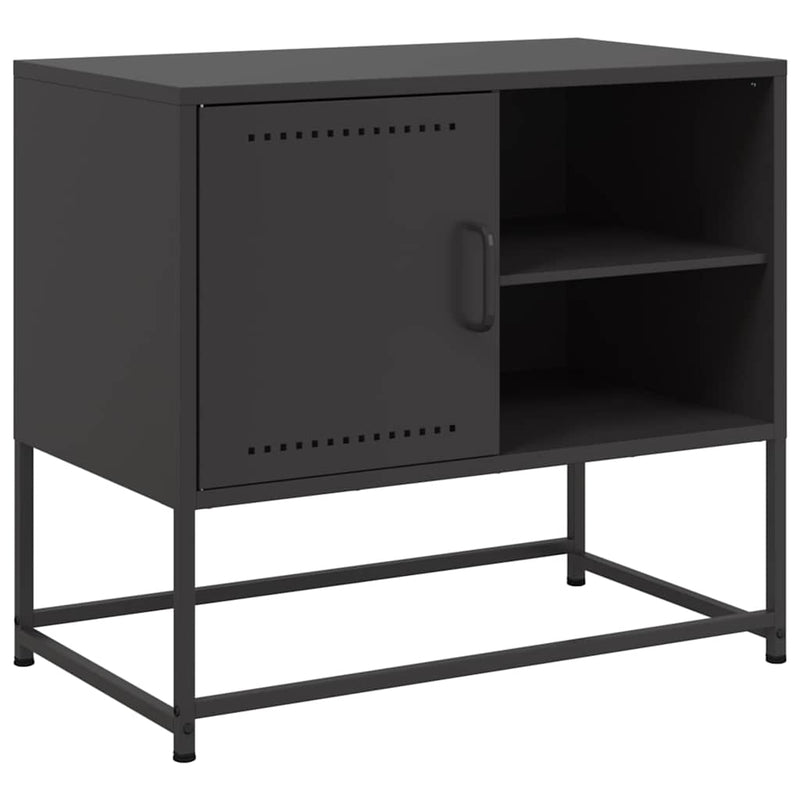 Dulap TV, negru, 68x39x60,5 cm, oțel