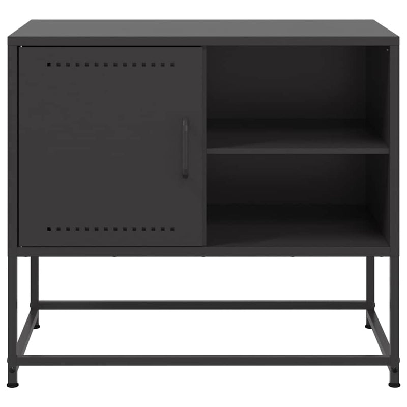 Dulap TV, negru, 68x39x60,5 cm, oțel
