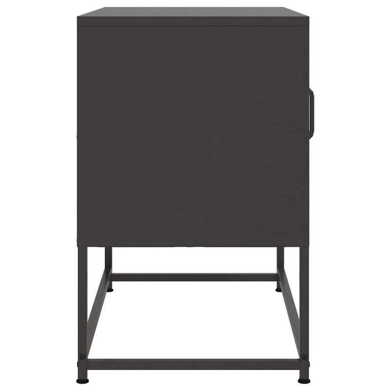 Dulap TV, negru, 68x39x60,5 cm, oțel