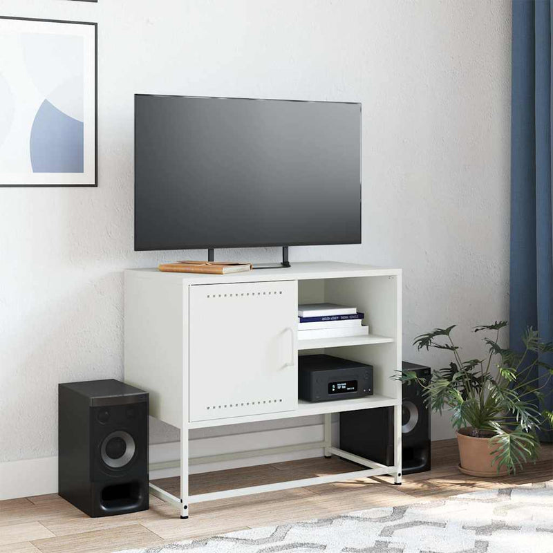 Dulap TV, alb, 68x39x60,5 cm, oțel