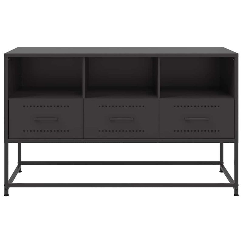 Dulap TV, negru, 68,5x39x60,5 cm, oțel
