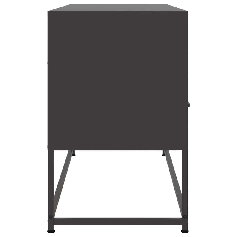 Dulap TV, negru, 68,5x39x60,5 cm, oțel