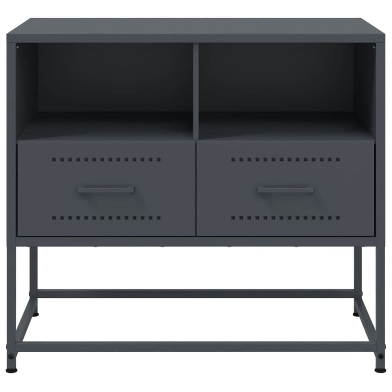 Dulap TV, antracit, 68x39x60,5 cm, oțel