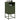 Noptiere, 2 buc., verde olive, 36x39x78 cm, oțel