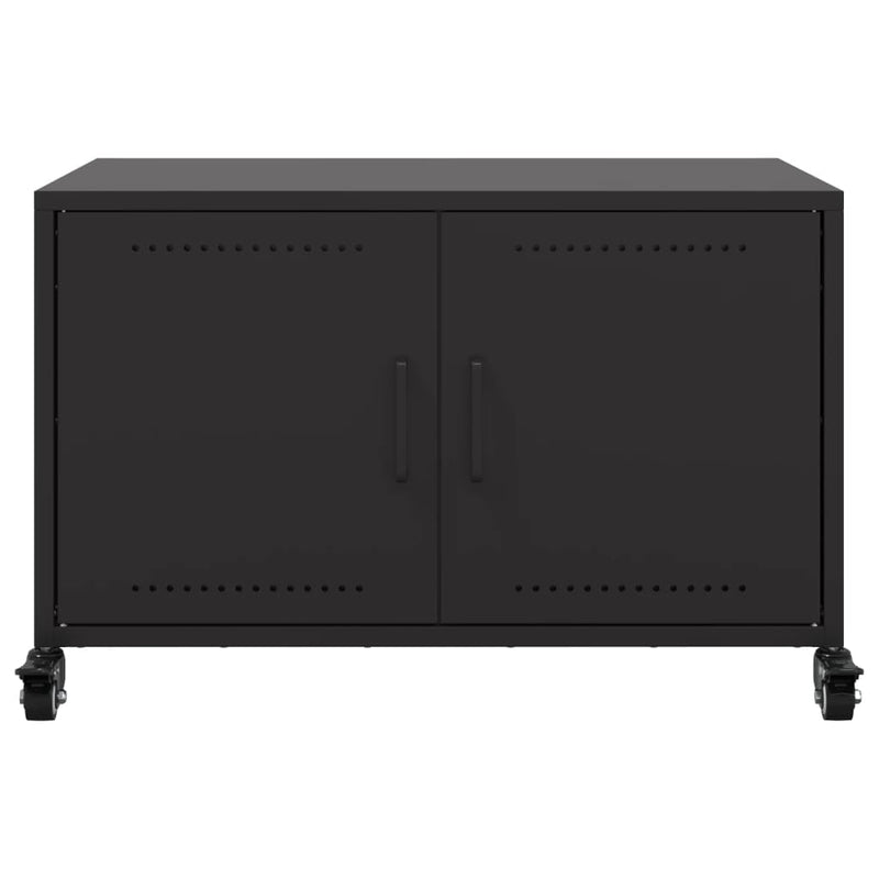 Dulap TV, negru, 68x39x43,5 cm, oțel