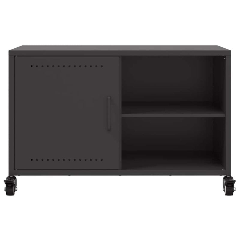 Dulap TV, negru, 68x39x43,5 cm, oțel
