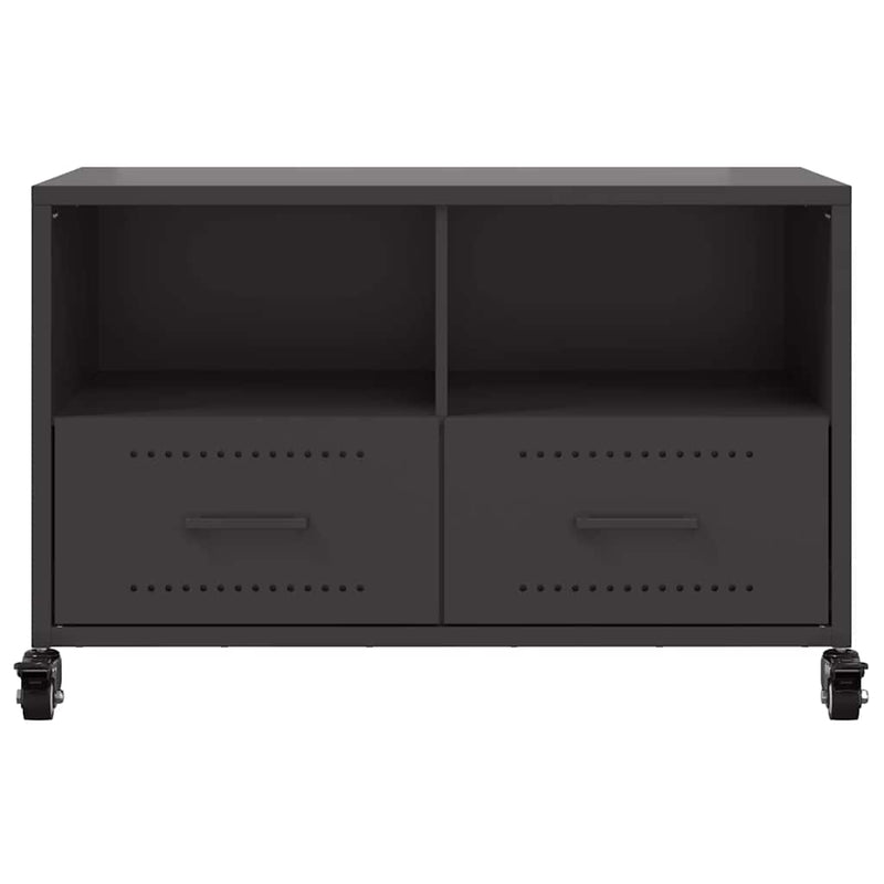 Dulap TV, negru, 68x39x43,5 cm, oțel