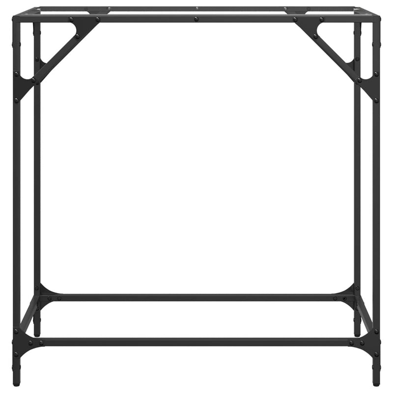 Măsuță de cafea, blat din sticlă transparentă, 80x35x81 cm oțel