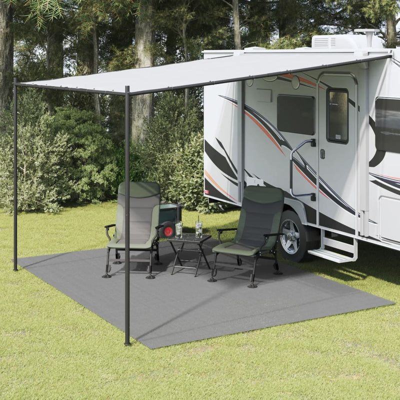 Covor pentru cort, antracit, 4x3 m