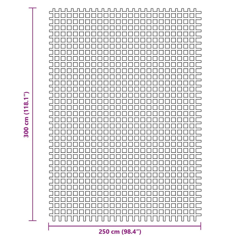 Covor pentru cort, albastru, 3x2,5 m