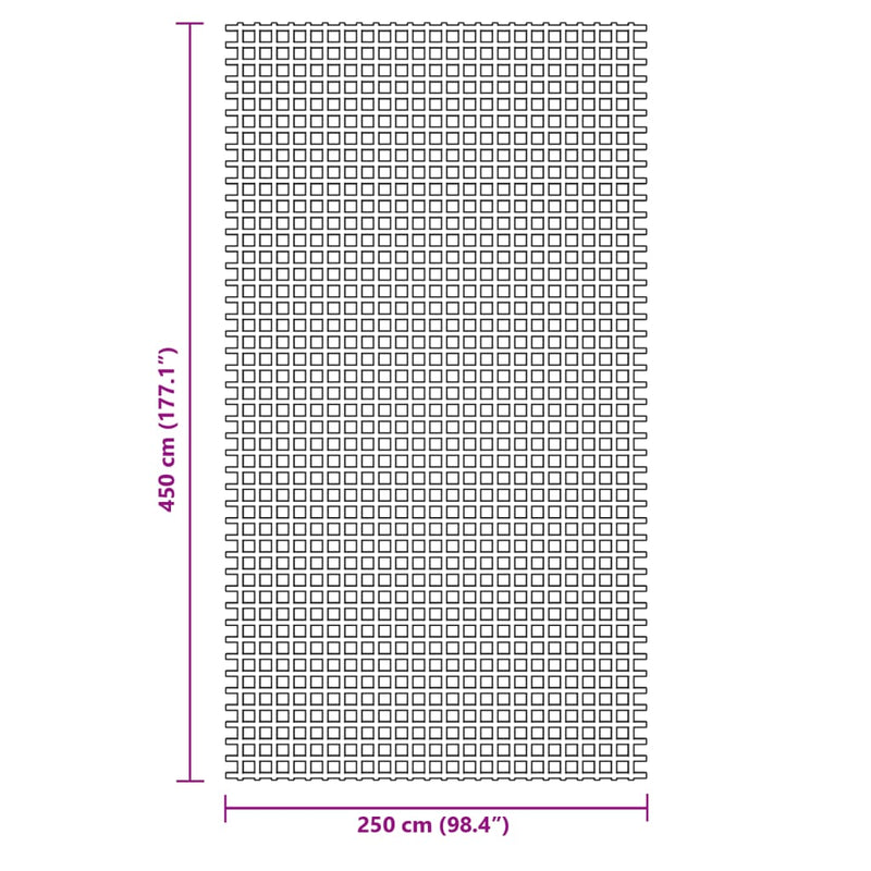 Covor pentru cort, albastru, 4,5x2,5 m
