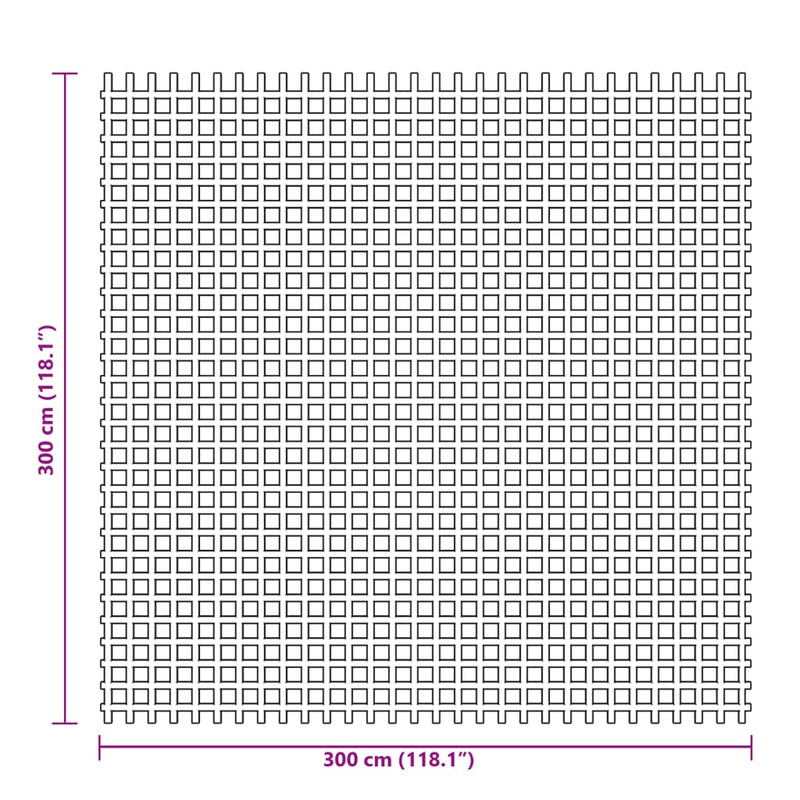 Covor pentru cort, albastru, 3x3 m