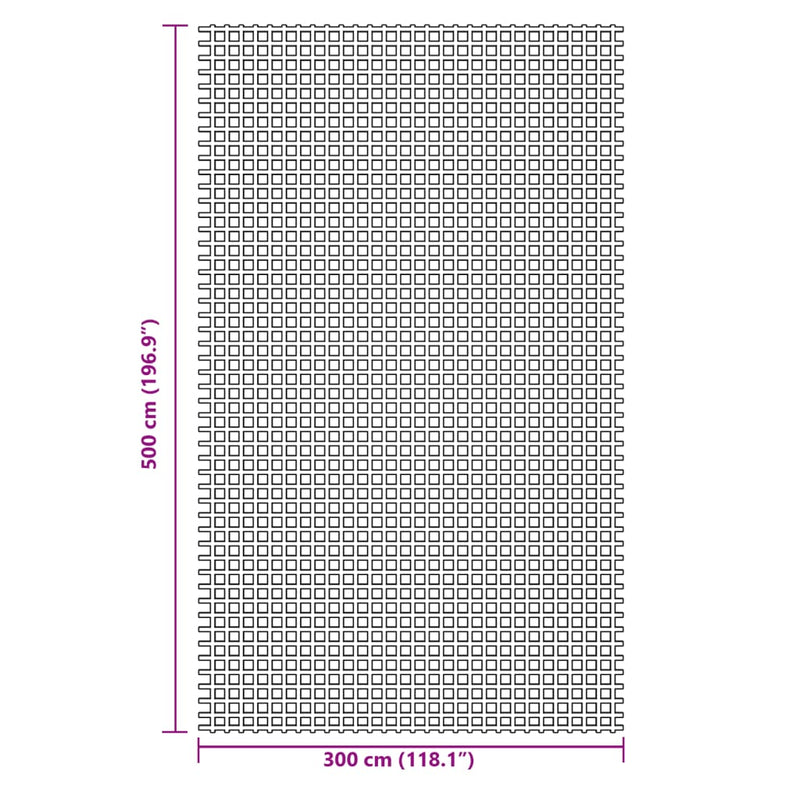 Covor pentru cort, albastru, 5x3 m