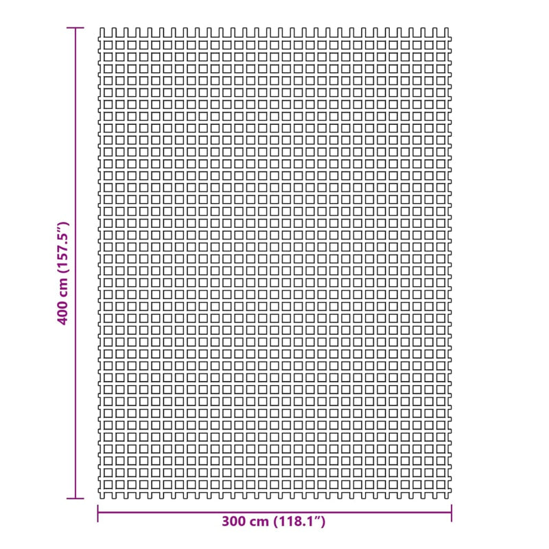 Covor pentru cort, verde, 4x3 m