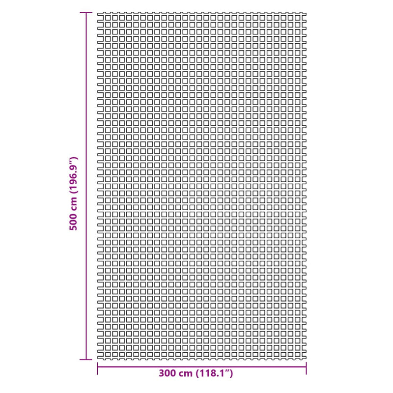Covor pentru cort, verde, 5x3 m