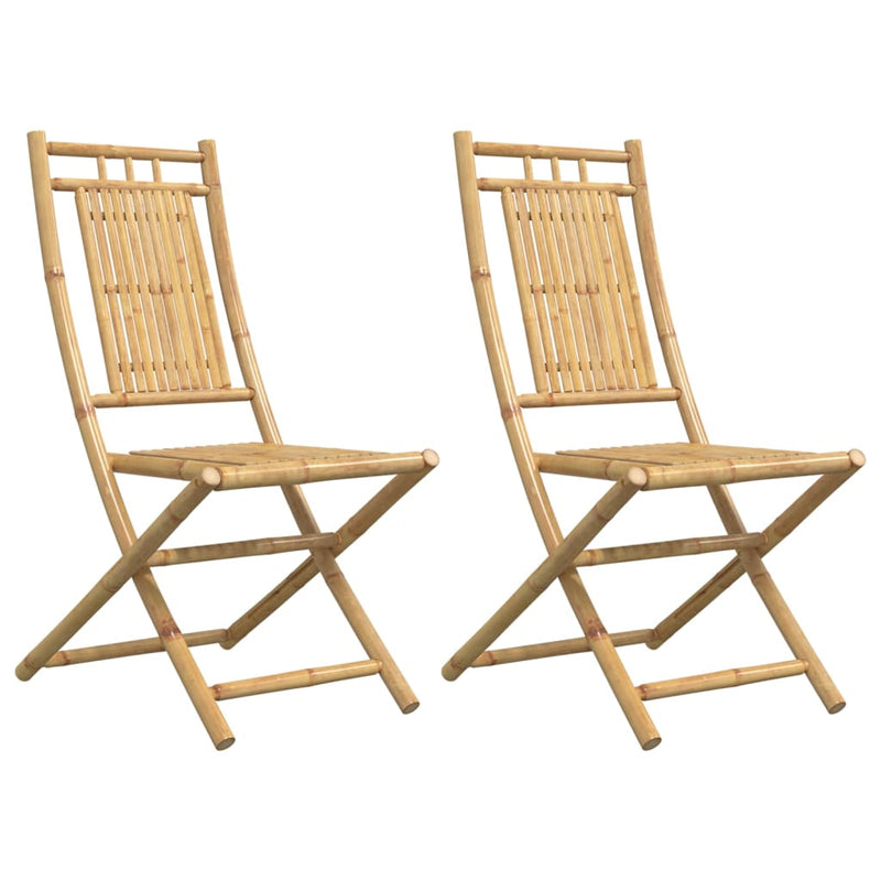 Scaune pliante 2 buc 46x66x99 cm Bambus