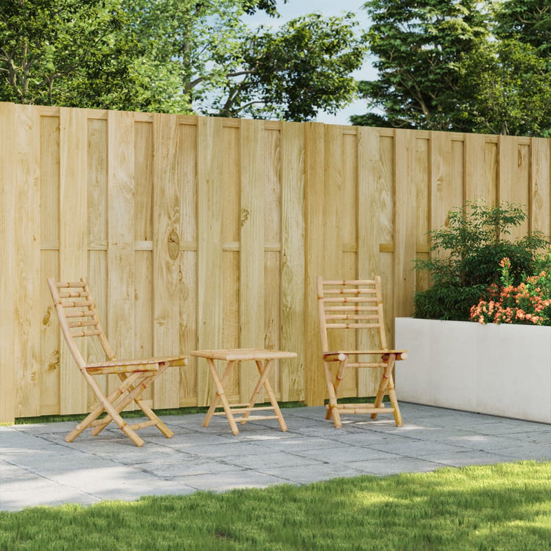 Scaune pliante 2 buc 43x54x88 cm Bambus
