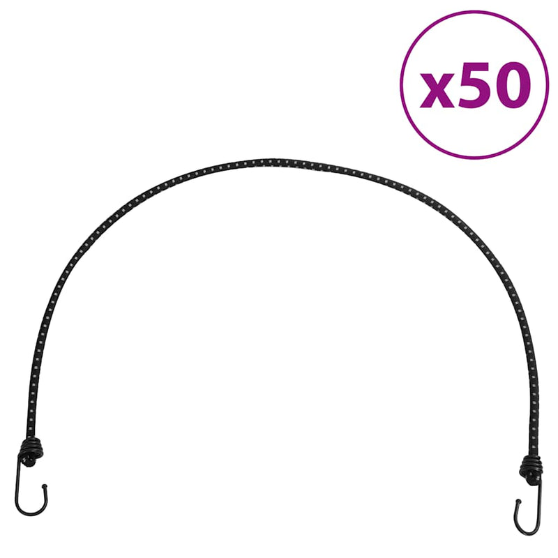 Corzi elastice cu benzi reflectorizante/cârlige 50 buc. 100 cm