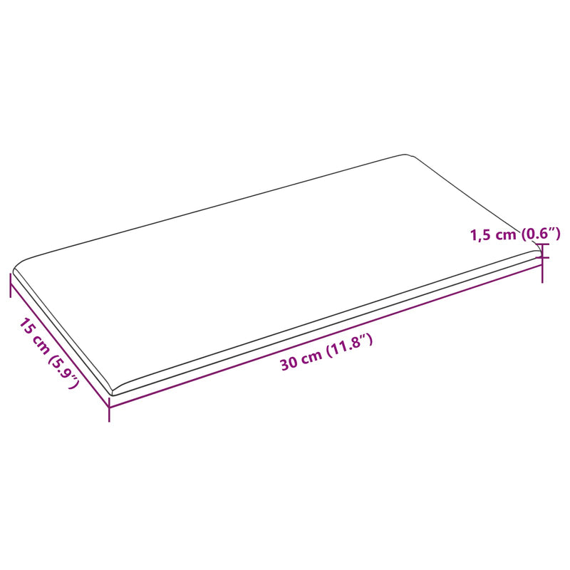 Tăblie de Pat pentru Perete 12 buc. 30 x 15 cm albastru