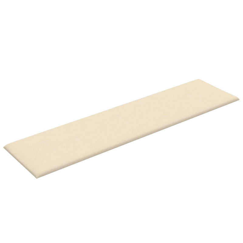 Tăblie de Pat pentru Perete 12 buc. 60 x 15 cm Crem țesătură