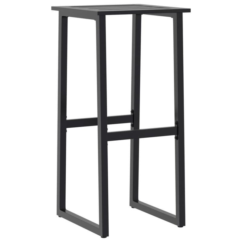 Scaune bar, 2 buc. negru 38x38x80 cm oțel vopsit electrostatic